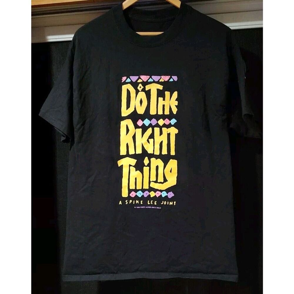 Vintage 1989 Spike Lee Do the Right Thing Shirt with Studio Patch LARGE - RARE
